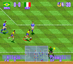 International Superstar Soccer Deluxe (Europe) In game screenshot